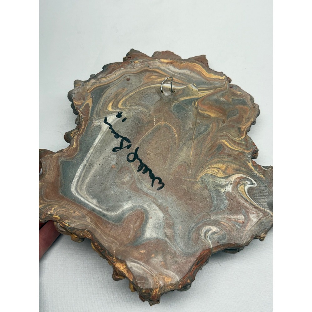 Handmade‎ Unique Wall Plaque Oak Leaf Face Sculpture Pagan Celtic Nature Decor - Picture 9 of 9